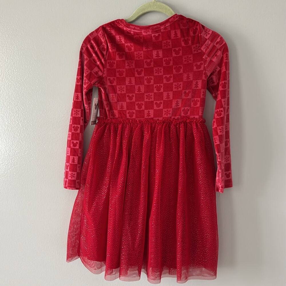 Disney Minnie Mouse Red Christmas Dress Girl Sz 8 NWT Holiday Festivities - Picture 8 of 9